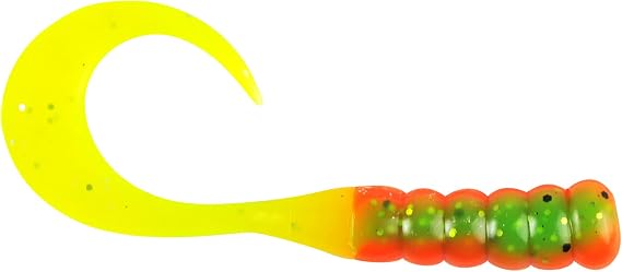 Berkley PowerBait Ribbontail Grubs,Firetiger,3" (15 Count)