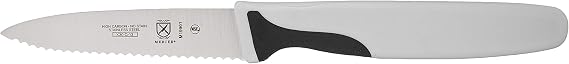 Mercer Culinary M19901P Millennia Black Handle, 3-Inch Slim Serrated, Paring Knife