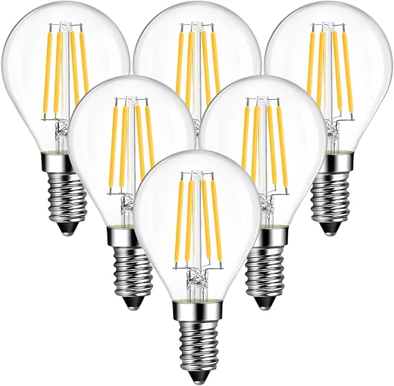 ANWIO E14 Led Light Bulb,5.5W Small Screw Light Bulb,SES E14 Golf Ball Bulbs, 60W Equivalent, 806LM,2700K Warm White Led Lights,Edison Screw Bulb,220-240V,45 * 77mm,Non-Dimmable (6 Pack) [Energy Class D]