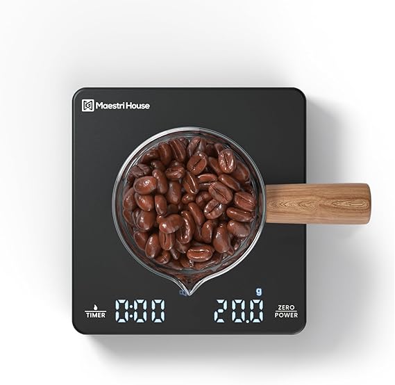 Maestri House S1 Mini Espresso Coffee Scale with Timer, 2kg/0.1g