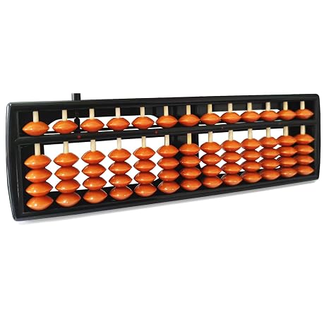 Abacus,Soroban, Abacus for Adults, Professional 13 Column Abacus for Math with Reset Button,Digits and Educational Learning Tool