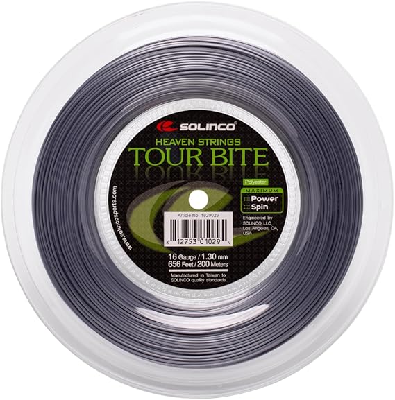 Solinco Tour Bite Tennis String Reel 656 ft / 200 m High-Performance Co-Polyester Monofilament for Extreme Power, Spin & Control