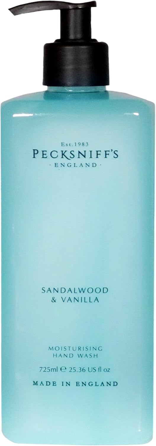 Pecksniff's Liquid Hand Wash Soap - Sandalwood &amp; Vanilla, Moisturising Hand Soap, Handcrafted in England, Cruelty Free, 725 ml24.52 fl oz