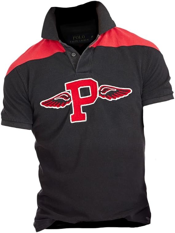 Polo Ralph Lauren Men's Custom-Fit Mesh Rugby Shirt Tee, M, Polo Black