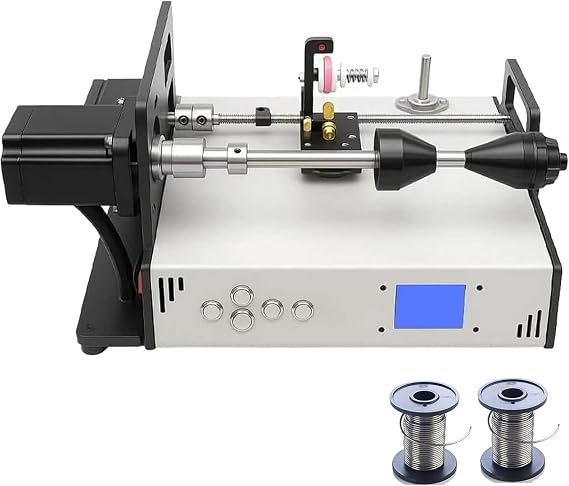 Automatic Coil Winding Machine, 900RPM/1200RPM, LCD Screen Wire Winder for Fishing Line and Enameled Wire (0.02mm-1.5mm) - Efficient Cable Tube Winding