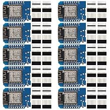 10pcs ESP8266 ESP-12F NODEMCU LUA Mini Wireless D1 Module Nodemcu Lua 4M Bytes WLAN WiFi Internet Development Board Compatible with WeMos D1 Mini Nodemcu Lua