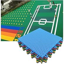 Modular Interlocking Floor Tiles School Kindergarten Modular Interlocking Floor Tiles, Outdoor Playground Amusement Park Weatherproof Sports Mat, Easy to Install (1PCS Yellow)