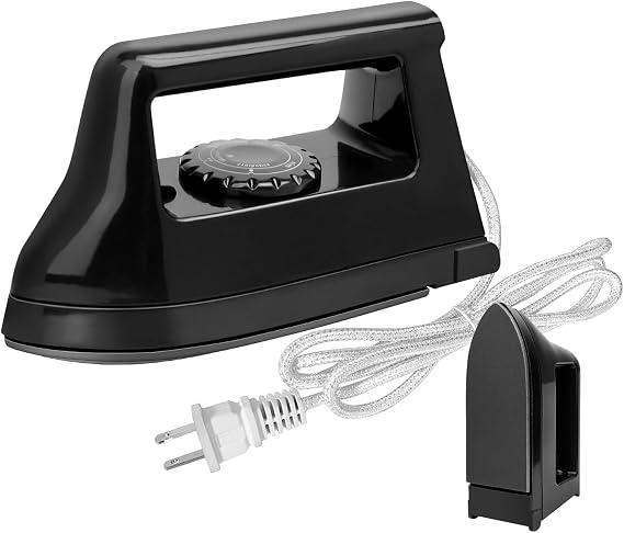 Mini Crafts Iron Handy Heat Press Machine Kit Portable with PVC Doormat for Heat Transfer, Charging Base Accessories for DIY T-Shirt Shoe Bag Vinyl Projects