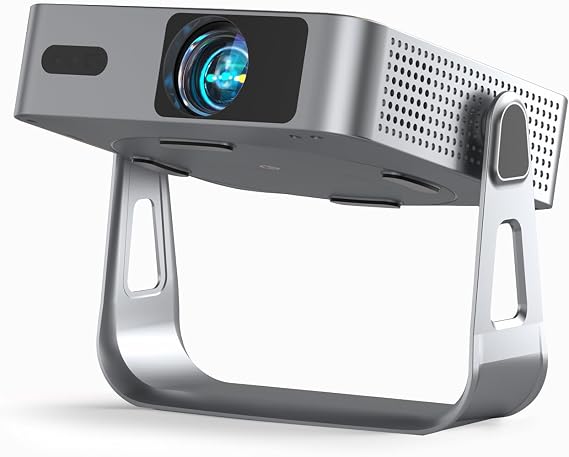 360Adjustable Stand & Auto Focus/KeystoneMini Projector with WiFi and Bluetooth, Native 1080P Portable Outdoor MINI Film Scanner 16MP Slide & Film Scanner