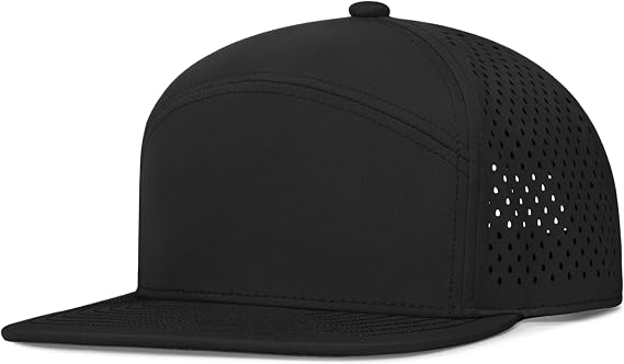 Performance Snapback Hats for Men Women,Flat Bill Cap,Golf,Running,Workout