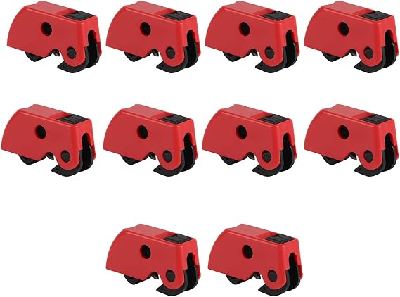 Brilluxa Breaker Lockout Kit, 10PCS Loto Safety Devices and Electrical Lockout Tagout Set for Power Stations, Industrial Control Panels, Circuit Breakers and Maintenance Isolation