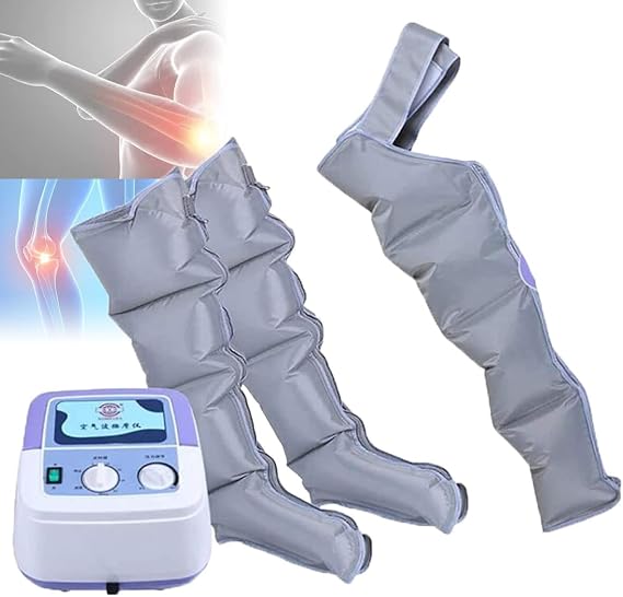 Air Compression Boots, Pneumatic Leg Massager Air Wave Device, Body Massager Waist Leg Arm Relax Instrument, for Lymphedema Circulation Swelling Relax