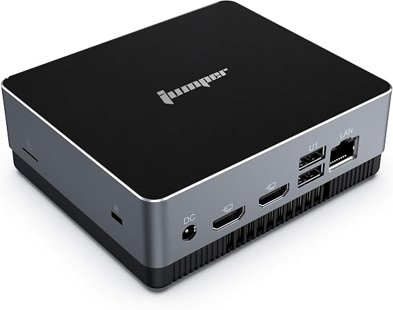 Jumper EZbox i3 Mini PC, Mini Computers with Intel i3-5005U Processor, 8GB RAM 128GB SSD, 2.4G+5G Dual WiFi, BT4.0, Dual HDMI Ports, Dual USB3.0 Ports Mini Desktop Computer