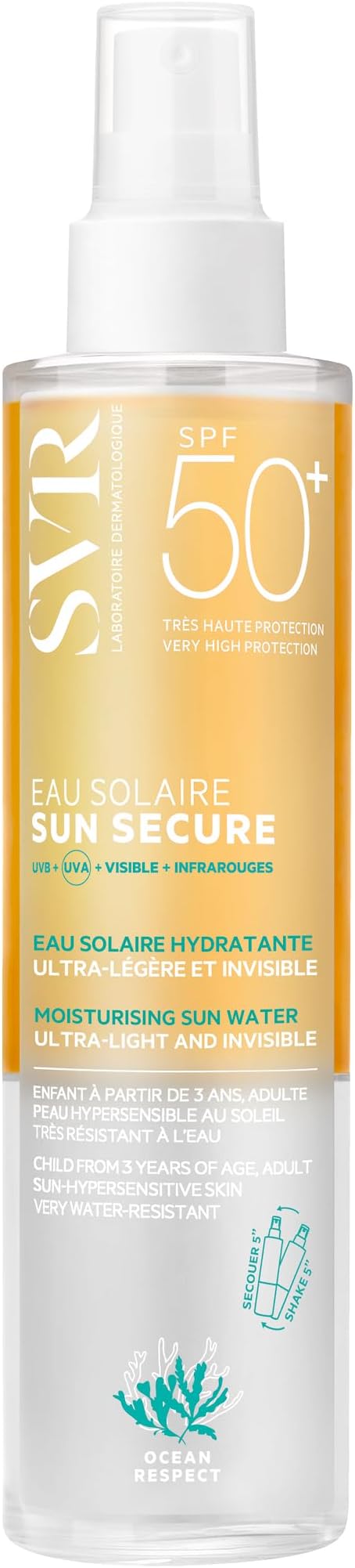 SVR Sunsecure Eau Solaire Spf50 200ml
