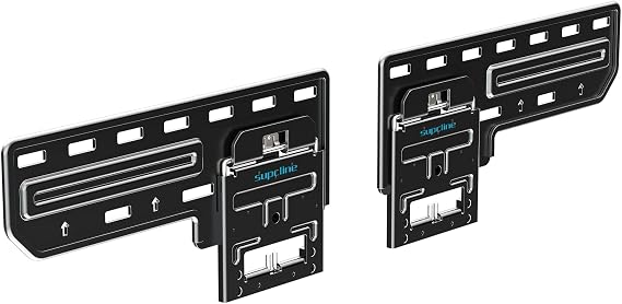 Supcline 0.31 Ultra Slim TV Wall Mount for 42-100 Inch TV Up to 176lbs | For Flat & Frame TVs, Max VESA 1200x800mm, Low Profile Frame TV Mount, Flush Wall Mount TV Bracket, Easy Install Template