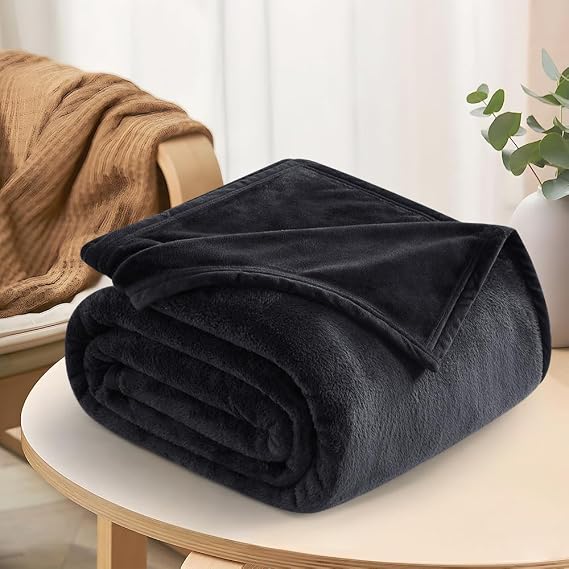 Microfiber Fleece Throw Blanket Twin Size Grey - Luxury Plush, Super Soft & Cozy All-Season Lightweight Warm Blanket for Bed, Couch