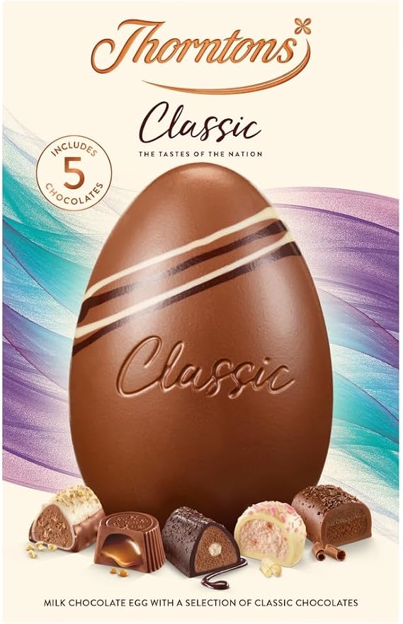 Thorntons Classic Collection Milk Chocolate Large Easter Egg with Chocolates 150g