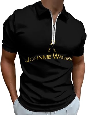 Mens Polo Shirts Short Sleeve Moisture Wicking Golf Polo Athletic Collared Shirt Tennis T-Shirt Tops Polo Shirts for Men Johnnie Music Walker Polo Shirts
