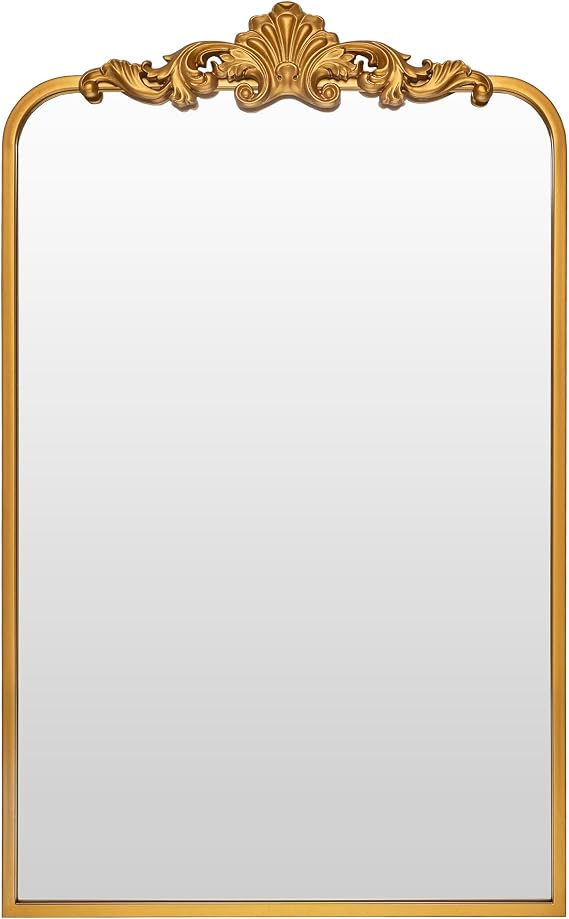 Ruomeng Vintage Baroque Mirror, Gold Framed for Bathroom, Entryway, Living Room, Hallway - 19' x 30.5'