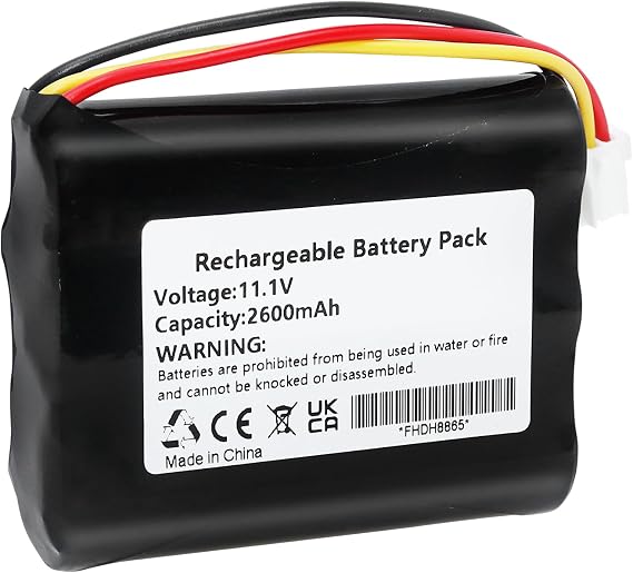 Replacement Battery for Everybot Edge Edge2 Three-Spin RS500 RS700 Robot Mop - Compatible with Part Number EJ-BP301-11.1V 2600mAh