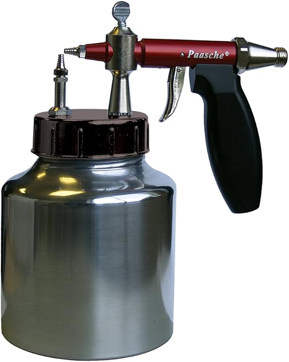 Paasche L#2C Airbrush Sprayer with Quart Bottle Assembly and Medium Spray Head, Siphon Airbrush Gun with 1.3 mm Spray Tip for Thin to Medium Fluids, Ideal for Varnishes and Paints, 32 oz Bottle