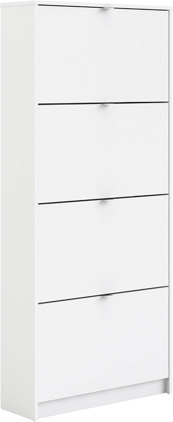 Tvilum Bright 4 Drawer Shoe Cabinet, White