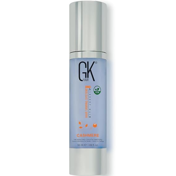 GK HAIR Cashmere Hair Cream 1.69 Oz Smoothing & Shine Styling Cream with Argan Oil, Anti Frizz Hair Cream for Soft, Silky & Manageable Hair, Lightweight Styling Cream for All Hair Types