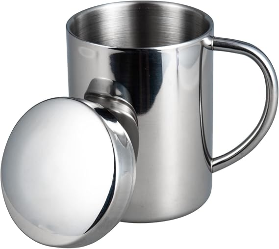 IMEEA 13.5oz/400ml Camping Mug Coffee Mug Cup Double Wall Stainless Steel Drinking Mug with Lid for Home Office Camping Picnic