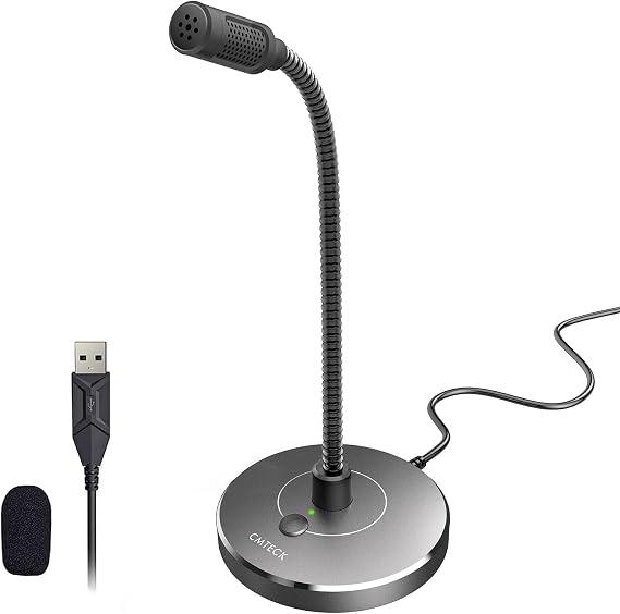 CMTECK USB Computer Microphone, Studio-Quality,Plug & Play for PC,Laptop