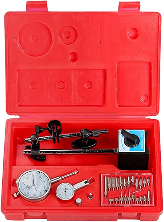 All Industrial 51908 | Dial Indicator Test Indicator Magnetic Base & Point Set Inspection Set