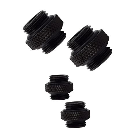 4 PCS Extension Fitting Water Cooling G1/4 "5mm Male to Female Connector, Compatible with Computer Cooling Unit, Mini Extension Fittings