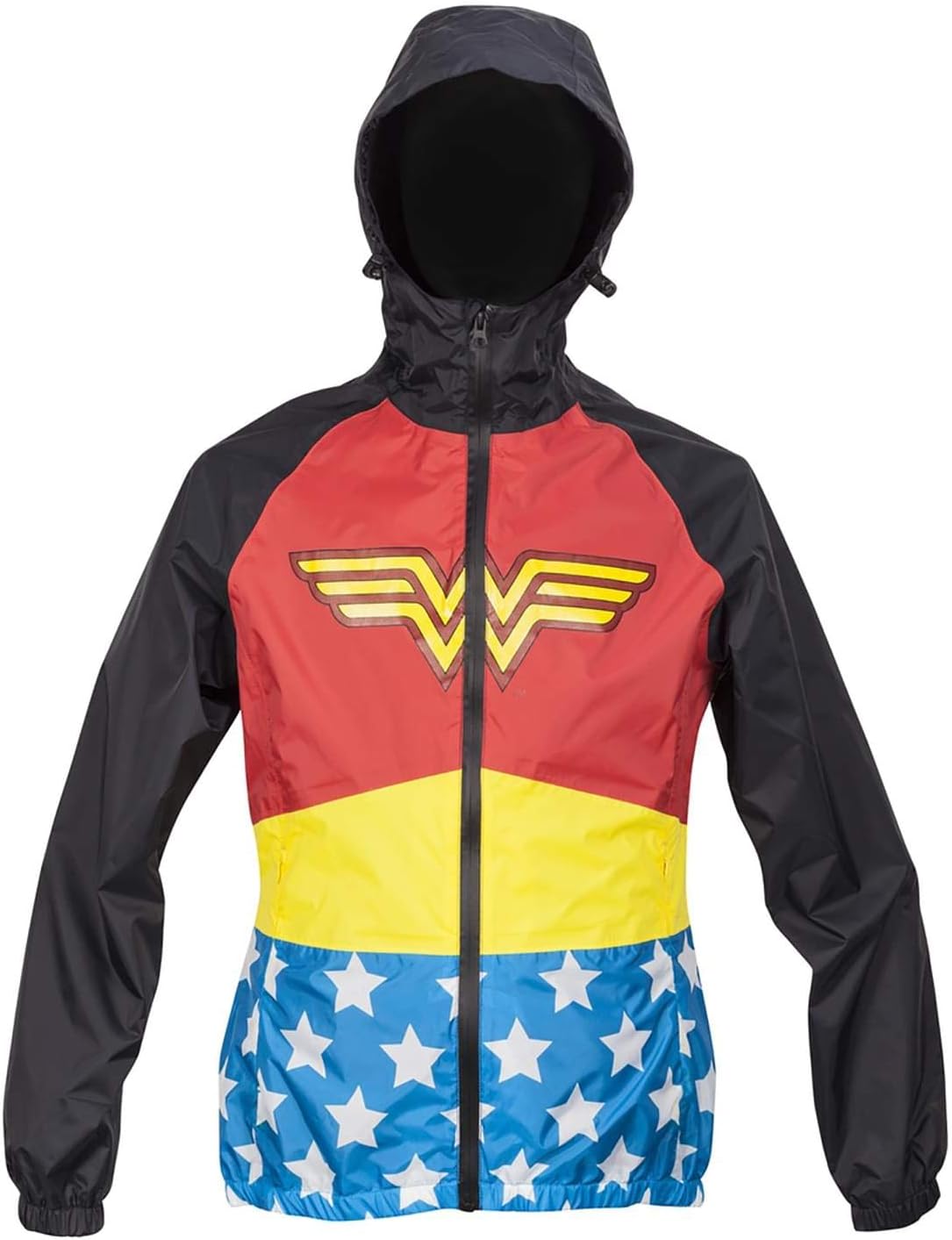 DC Wonder Woman Womens Zip Raincoat Hooded Jacket | Small
