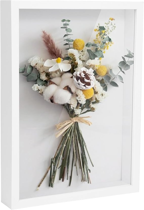 3D Shadow Box A4, Deep Wooden Picture Frame Display Box for Tabletop and Wall (22.7x31.4cm)