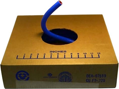 Flexfab 5526 Series - 5/8" x 50' Blue Silicone Heater Hose - 16mm .63" Radiator Coolant