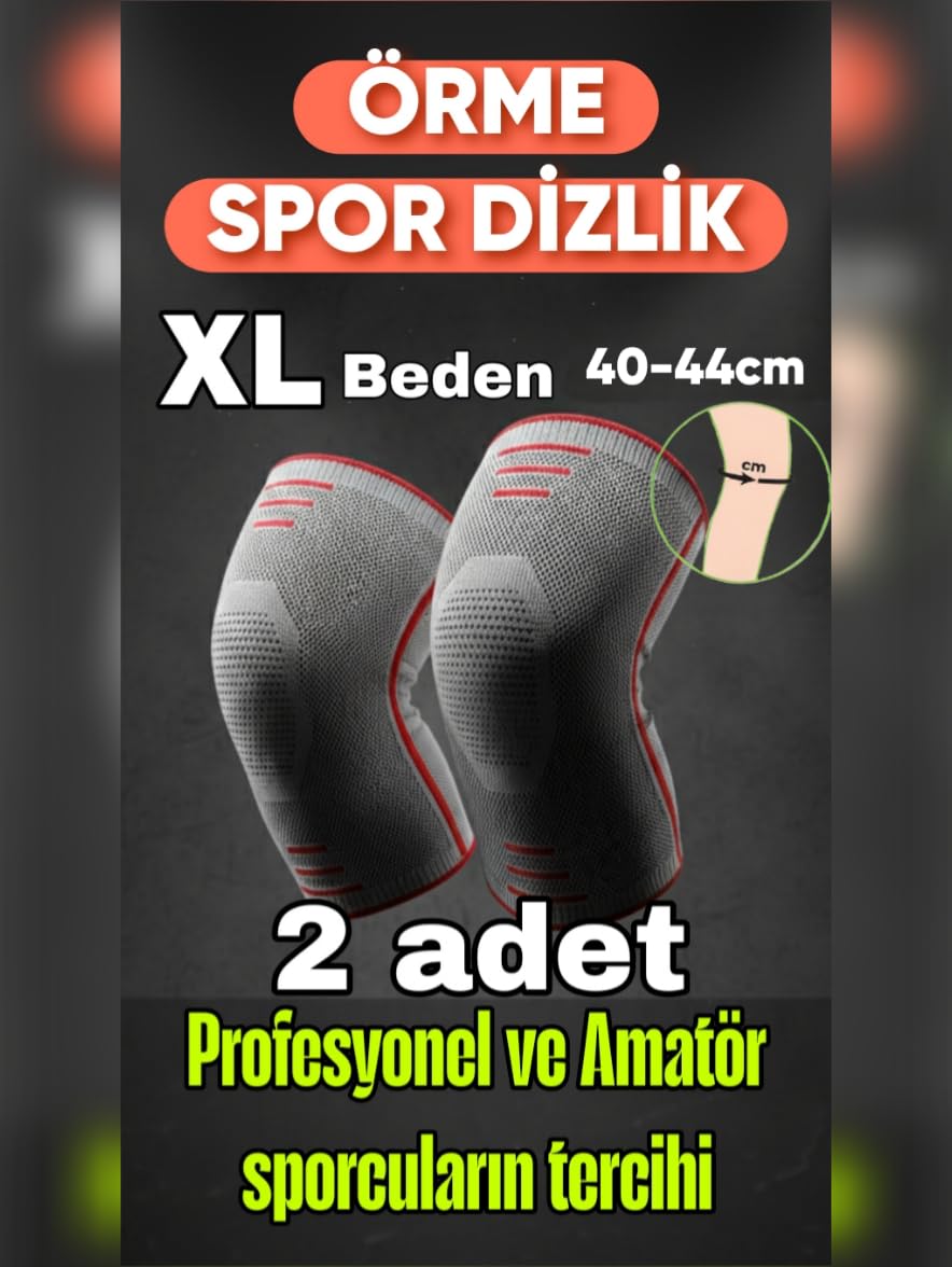 XL beden 2 Li Set 3D Örme Sporcu Dizlik – Ağrı Azaltıcı, Diz Koruyucu Nefes Alabilir, Kompresyon Destekli, Kaymaz, voleybol,fitnes,basketbol,doğa sporları