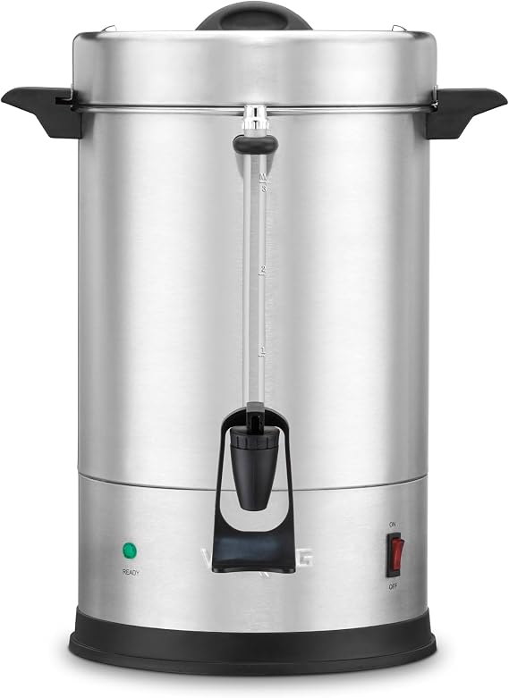 Waring Coffee Urn with 30 Cup Capacity Stainless Steel Electric Percolator