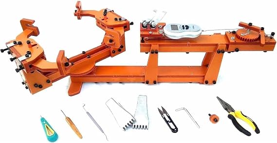 Desktop Racket Stringing Machine, 6-point Fixed 60lb Tennis String Machine/Digital Display, for Squash, Tennis or Badminton Rackets