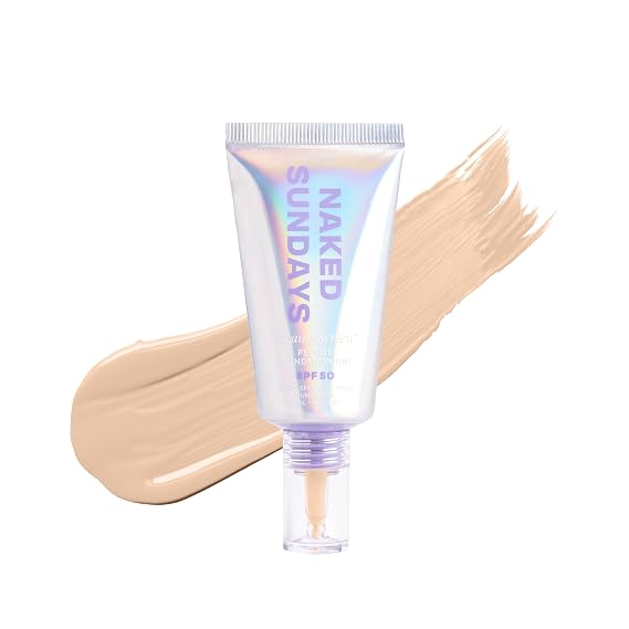 Naked Sundays 2-in-1 Peptide Skin Tint with SPF 50, 2 Fair Sand, 1.01 oz