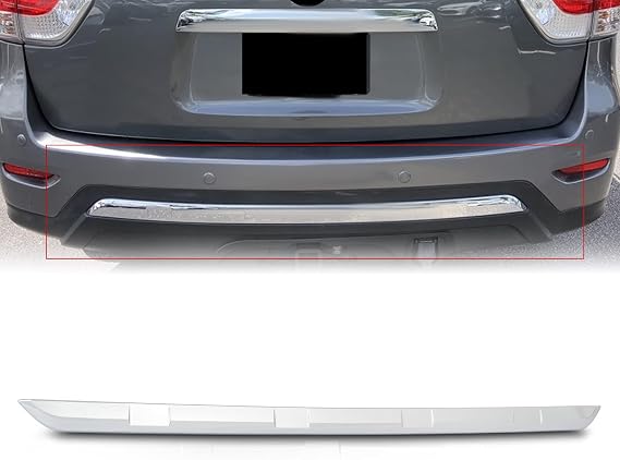 KARPAL Rear Bumper Chrome Molding Trim Cover Fit for 2013 2014 2015 2016 Nissan Pathfinder 850723KA0A NI1144104