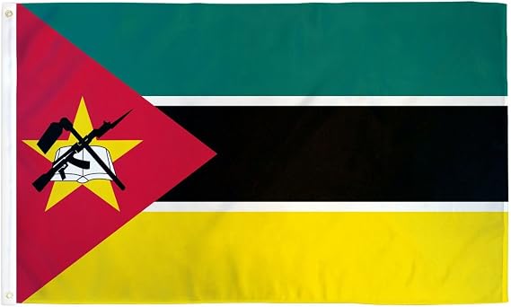 3x5 Mozambique Flag Lot of 2 Flags Super Polyester Nylon Flag 3'x5' House Banner 90cm x 150cm Grommets Double Stitched Premium Quality Indoor Outdoor Pole Pennant (New)