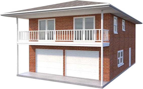 Two Car Garage Apartment Plans DIY 2 Bedroom Coach Carriage House Home Building
