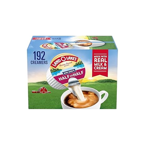 Land O Lakes Mini Moos Half & Half Creamer Singles, Shelf-Stable, 192 Count