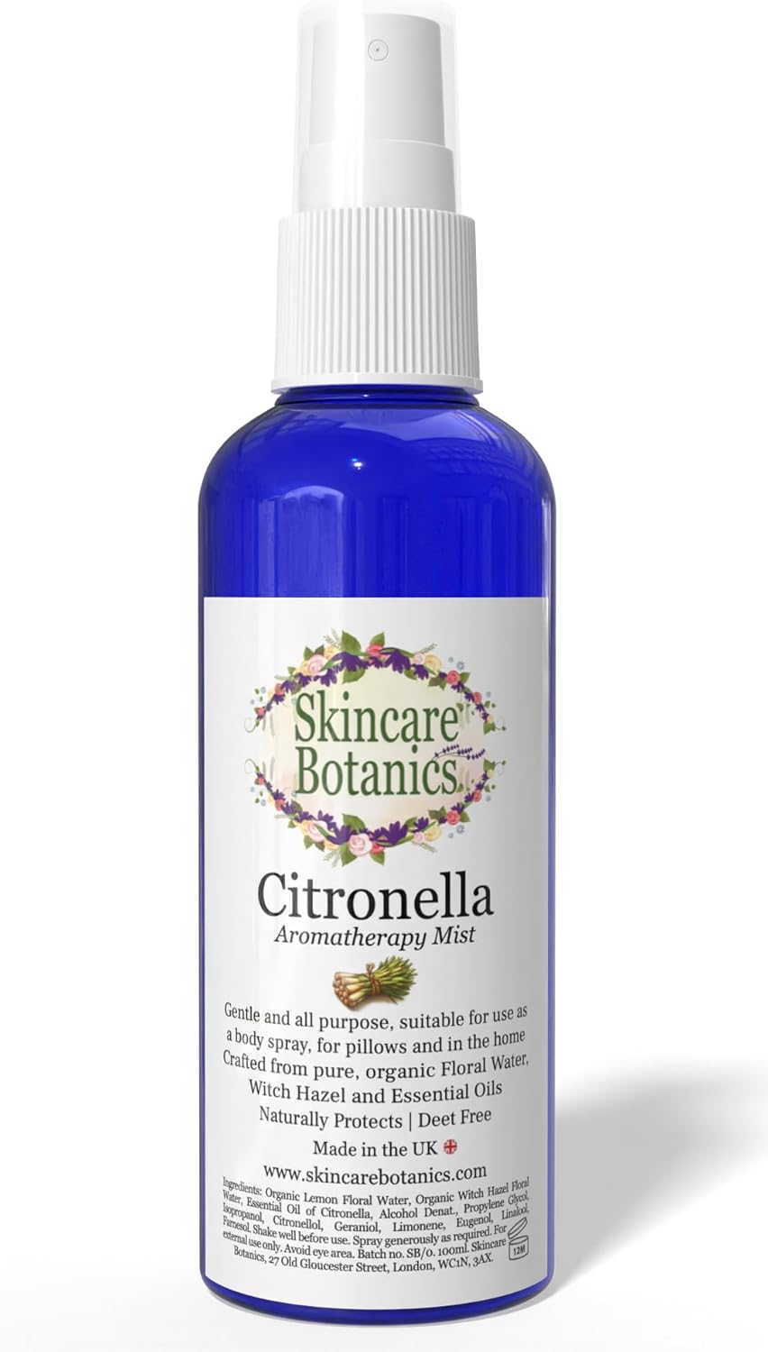 Citronella Spray | Natural Room, Pillow & Body Mist | Bug & Insect Repellent | Deet Free | 100ml
