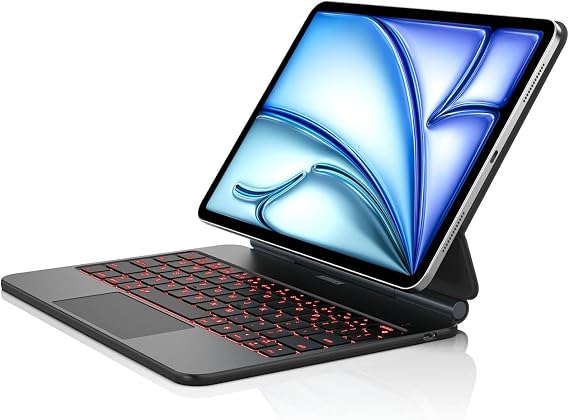 Keyboard Case for iPad Air 11-inch M4/M3 / Air 5th 4th Generation - Magic-Style Magnetic Keyboard Case with Multi-Touch Trackpad Compatible with Apple iPad Air 11 M4/M3/M2 (2026/2025/2024), Air 5
