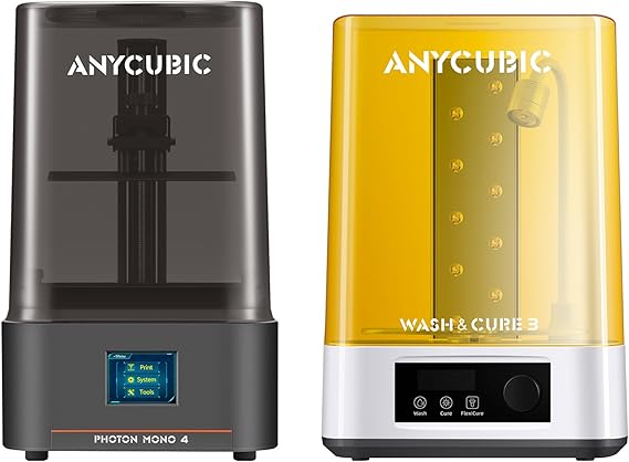 ANYCUBIC Photon Mono 4 and Wash & Cure 3.0, Resin 3D Printer Bundle