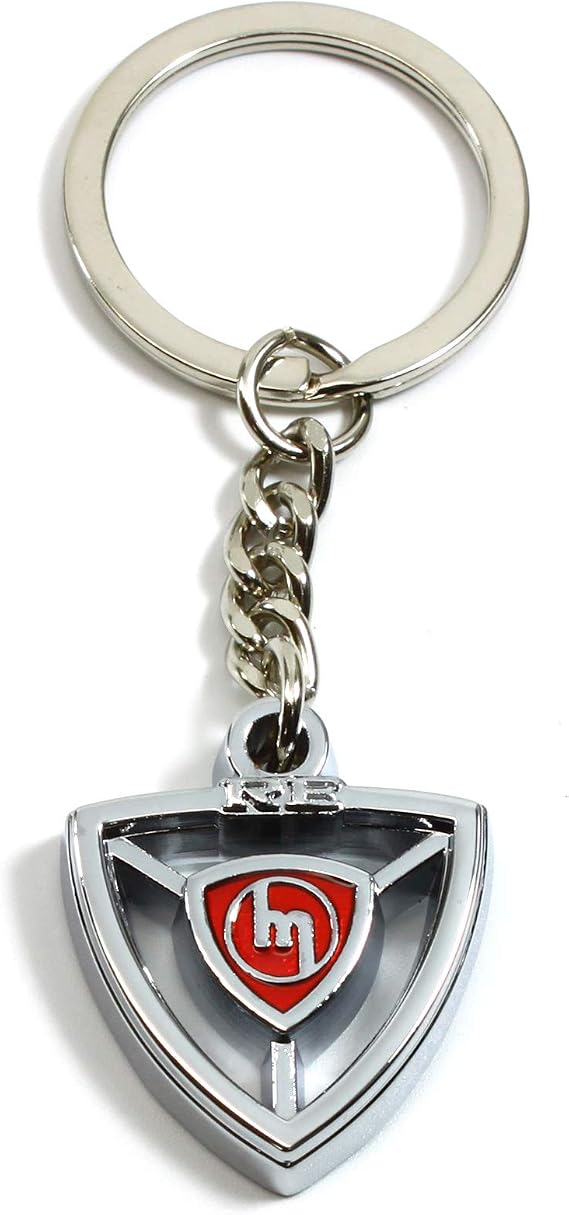 Rotary13B1 Wankel Rotary Heart Key Chain - Red