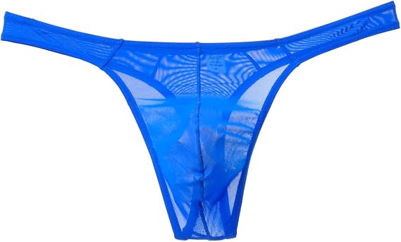 Men's Mesh Soild Thong G-String Bluge Pouch Mini Bikini String Sexy Guys Underwear T-Back Pants