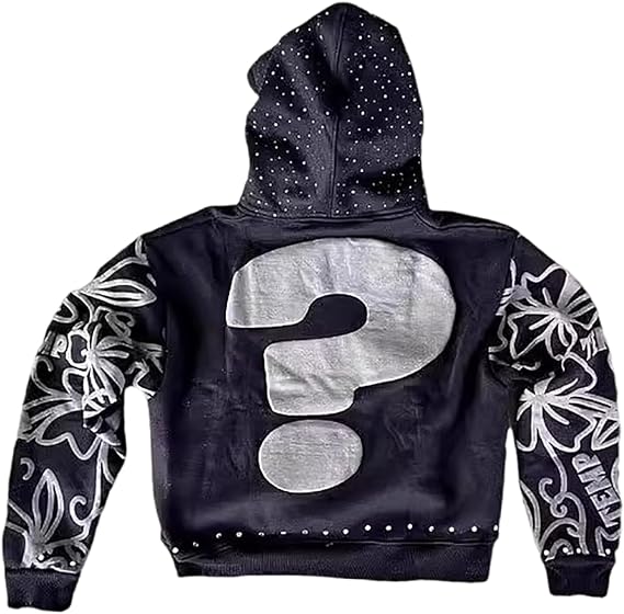 Y2K Distressed Oversized Hoodie for Women3D Print PulloverStreetwear Graphic SweatshirtAesthetic Fashion