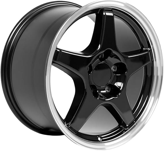 Tires OE Wheels LLC CV01-17095-5475-56BM Black Wheel with Machined Lip Painted 17 x 9.5 inches 5 x 120 m