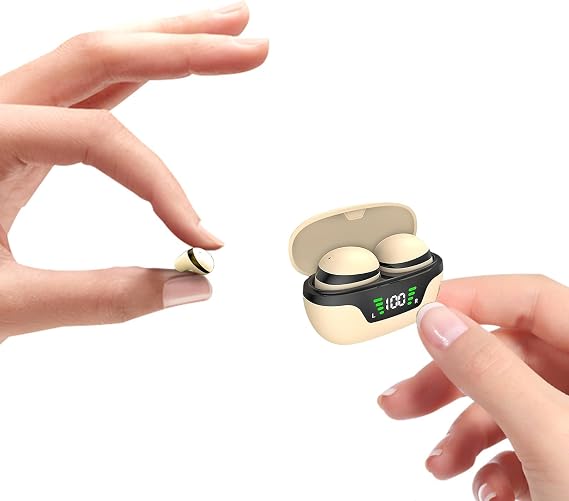 Xmenha Wireless Mini Invisible Earbuds - Hidden for Work, Bluetooth Micro Tiny Earbuds for Small Ears, Discreet Low Profile Spy Earpiece
